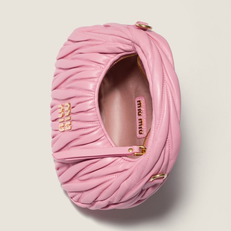 Wander matelassé nappa leather hobo mini-bag