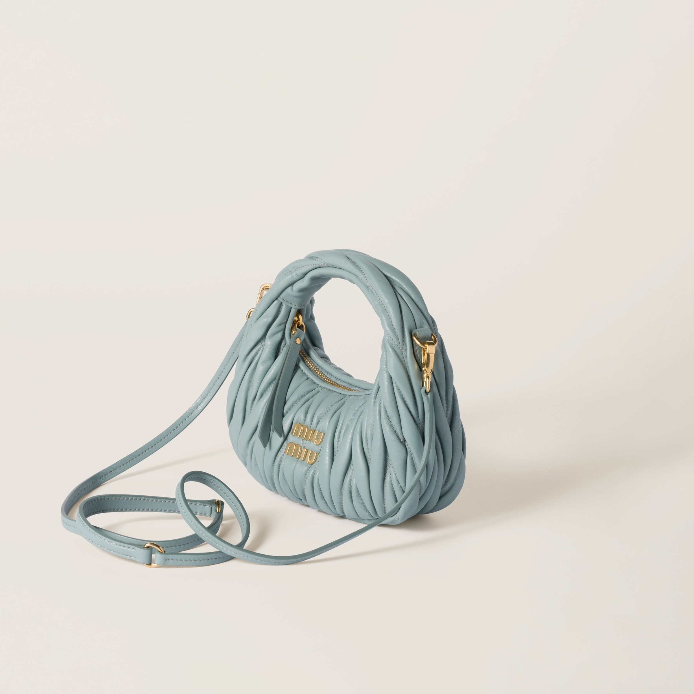 Miu Miu Wander Hobo Bag In Marigold