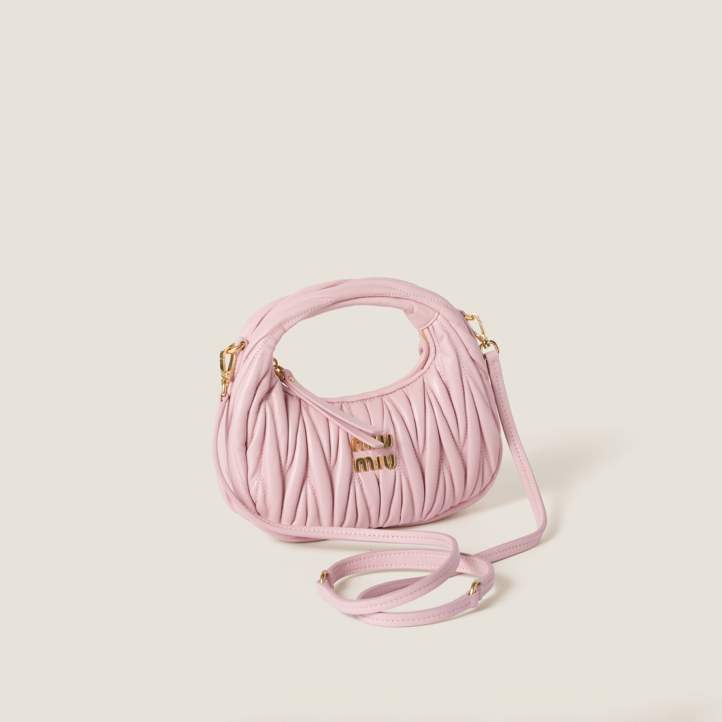 miumiu バッグ ピンク Miu Miu Miu Handbag 5BA077 Pink White PVC Leather Shoulder Bag
