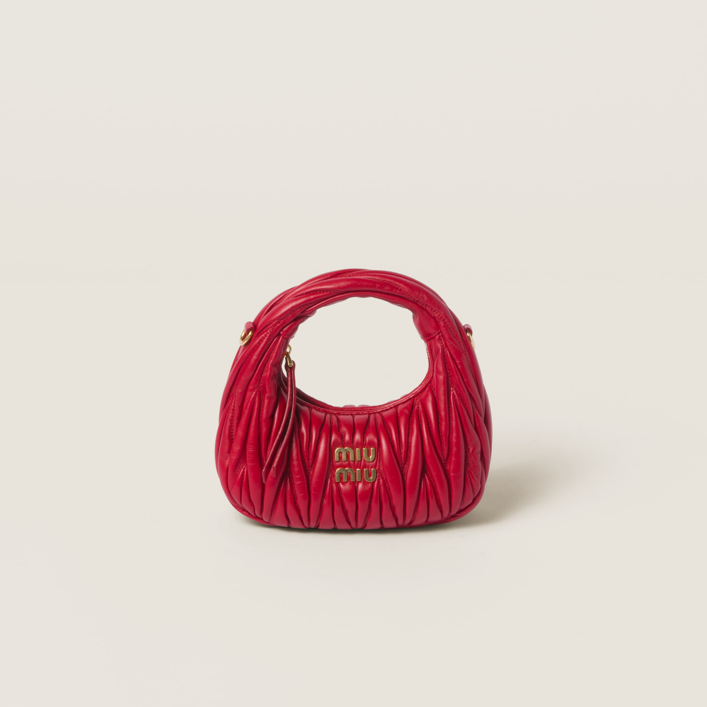 Wander matelassé nappa leather hobo mini-bag