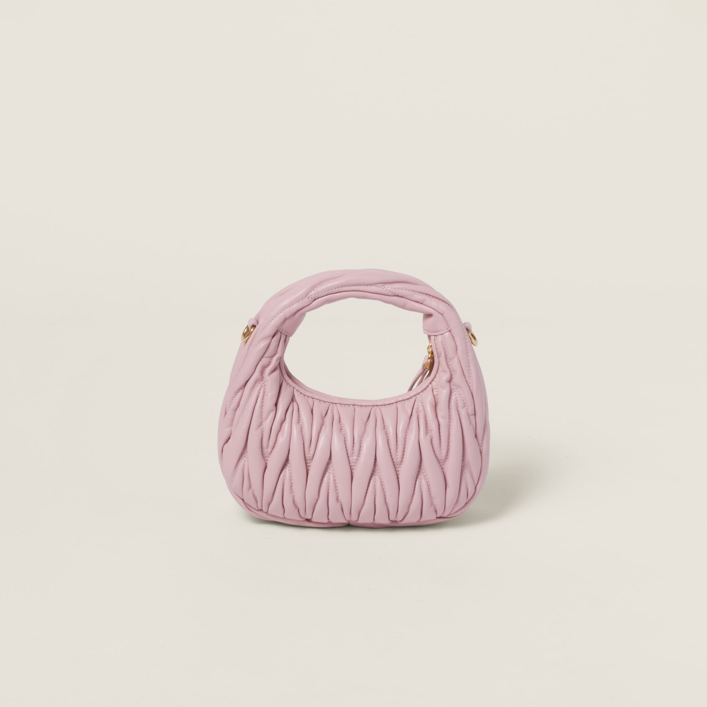 Wander matelasse nappa leather hobo mini bag