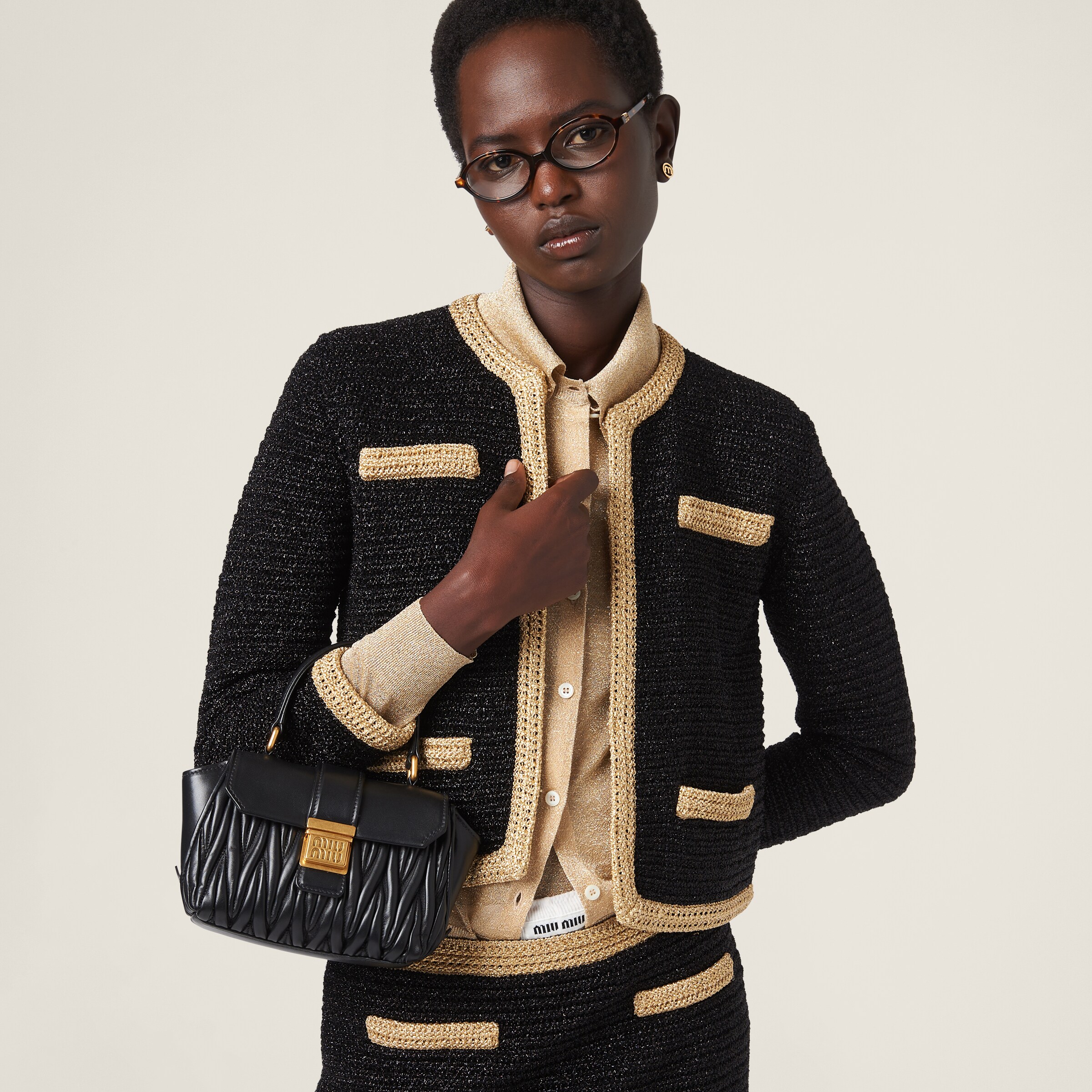 Matelasse miu miu bag top