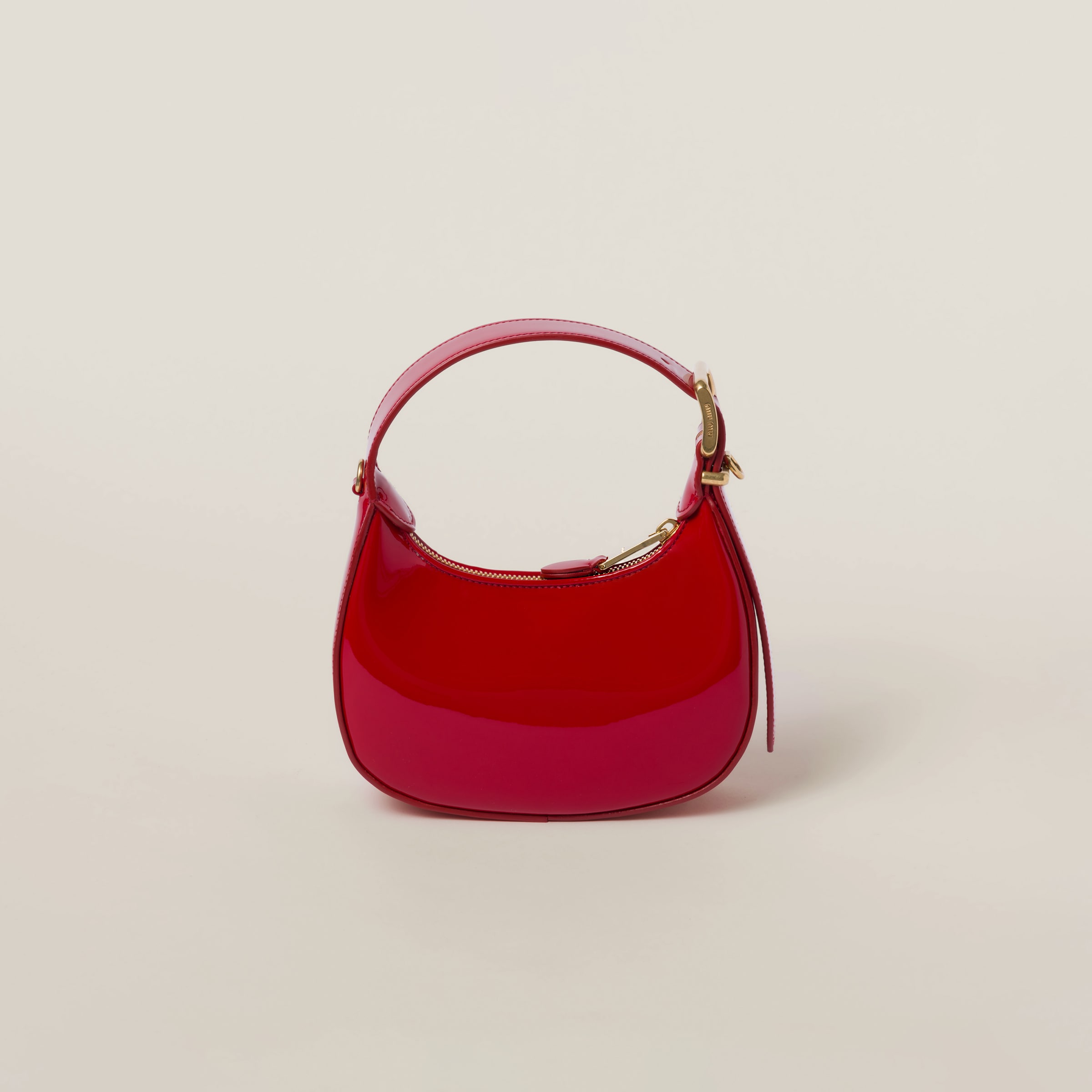 Red leather cheap hobo bag
