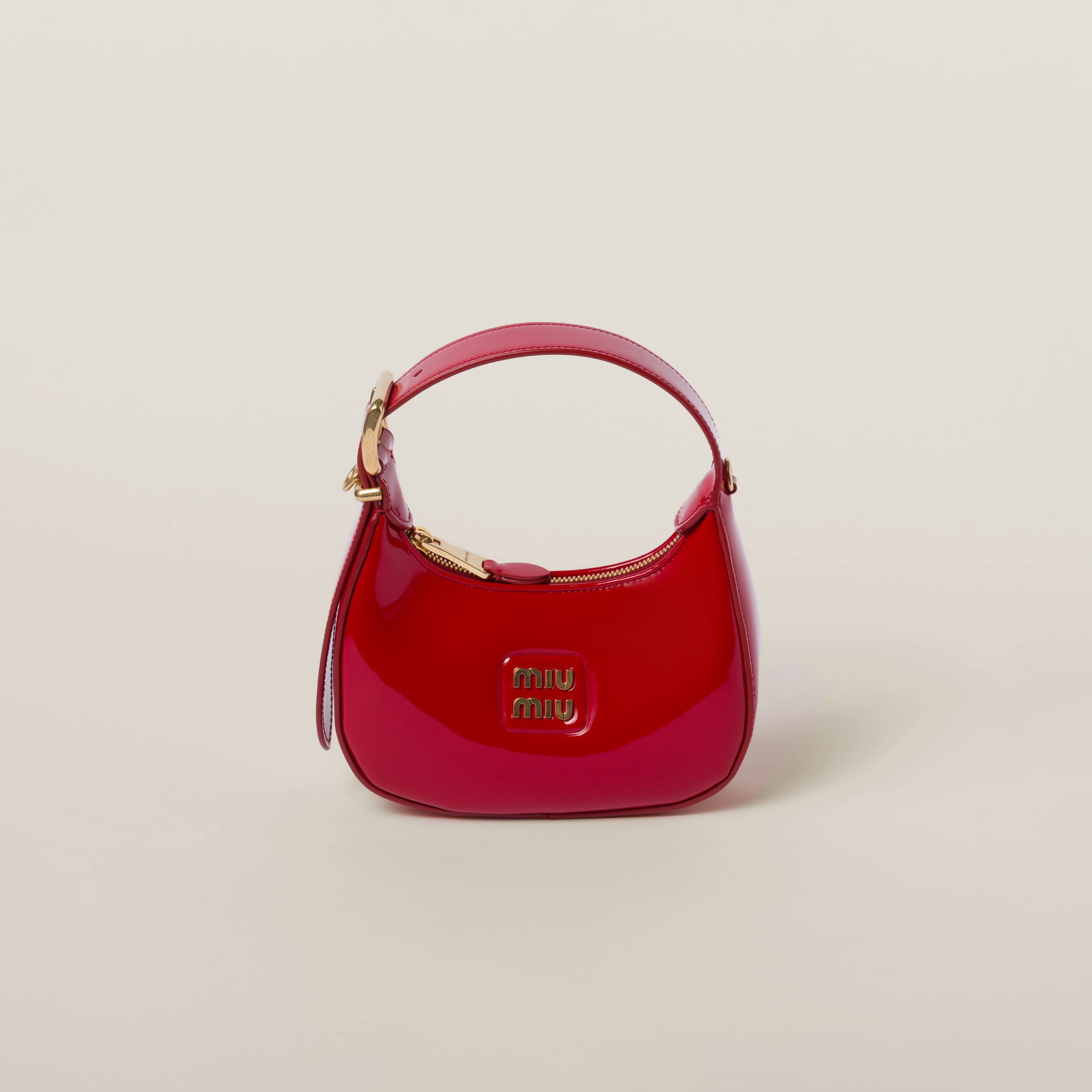 Patent leather hobo bag