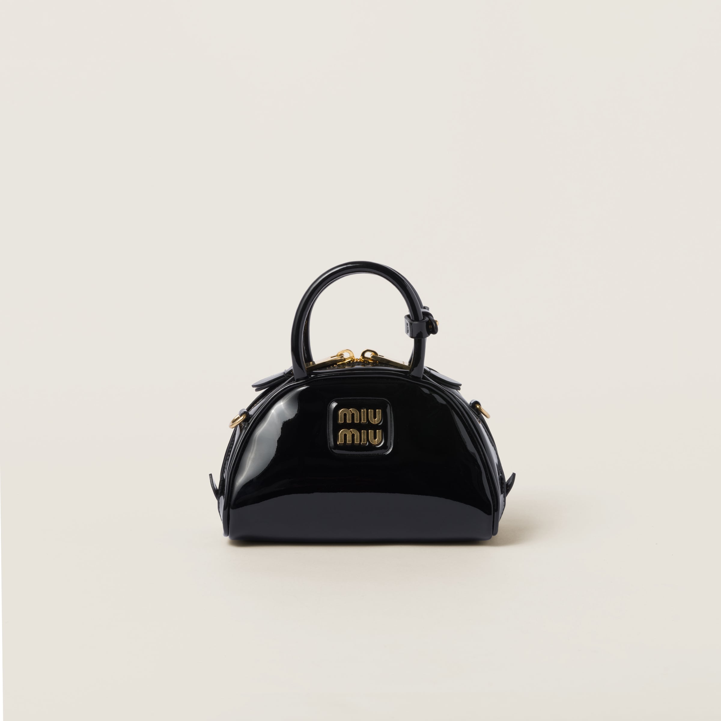 Small black discount patent bag