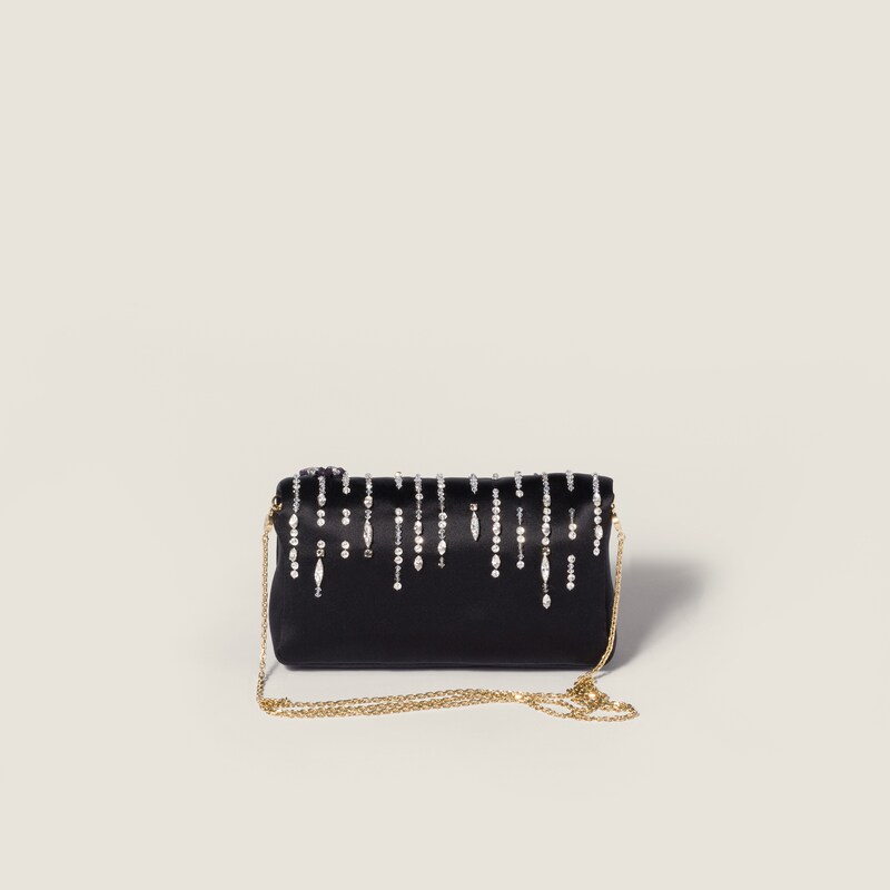 Embroidered nappa leather mini-bag