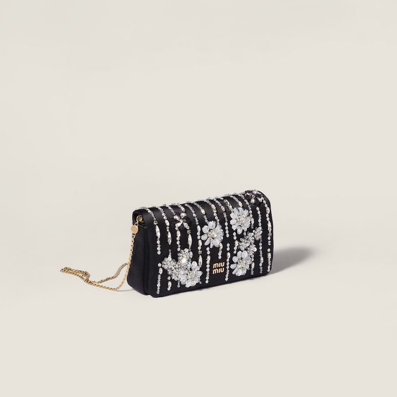 Embroidered nappa leather mini-bag