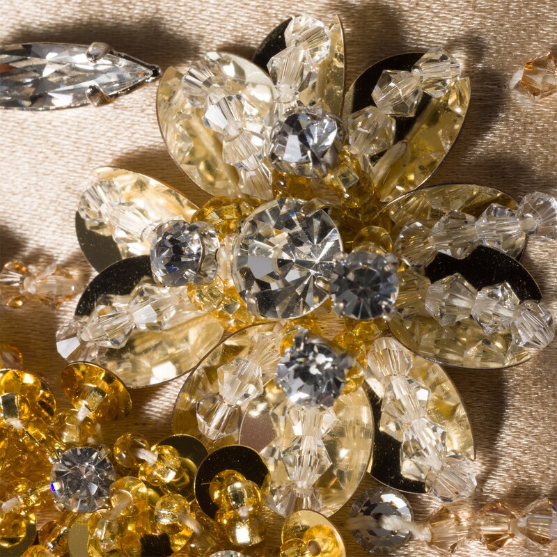 Embroidered nappa leather mini-bag