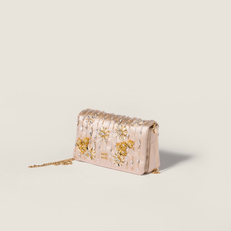 Embroidered nappa leather mini-bag