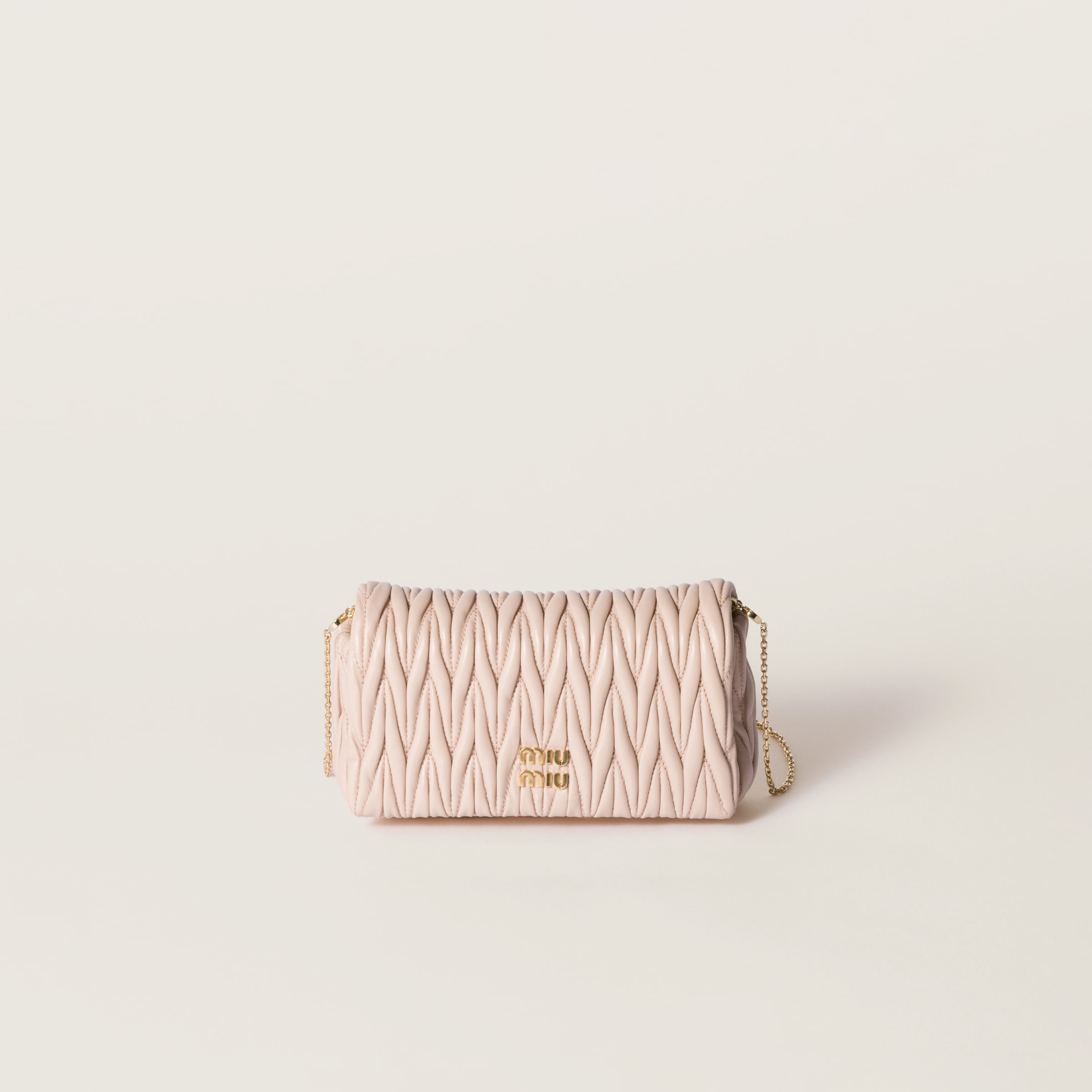 MIU MIU バッグぱんぴ Powder Pink Matelassé Nappa Leather Mini-bag | Miu Miu