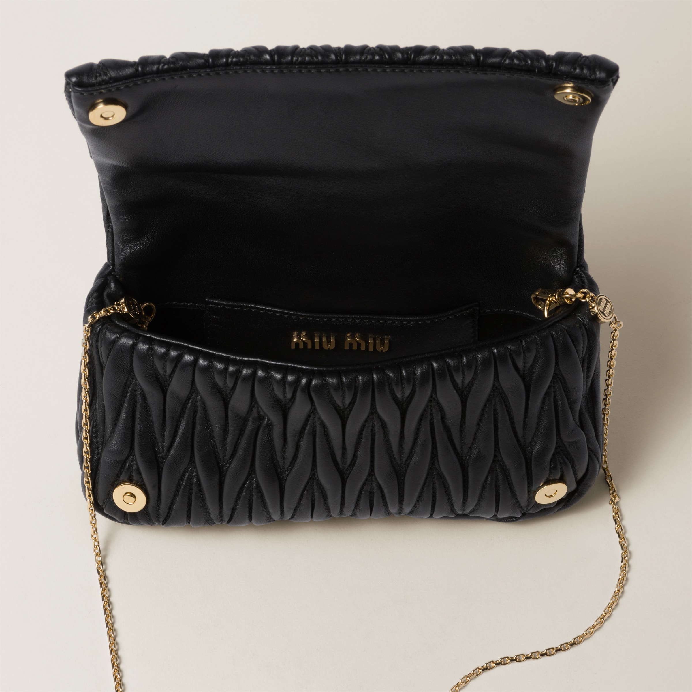 Matelassé leather mini bag miu miu hot sale