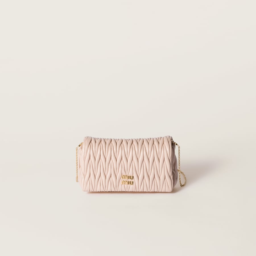 Powder Pink Matelasse Nappa Leather Mini bag Miu Miu