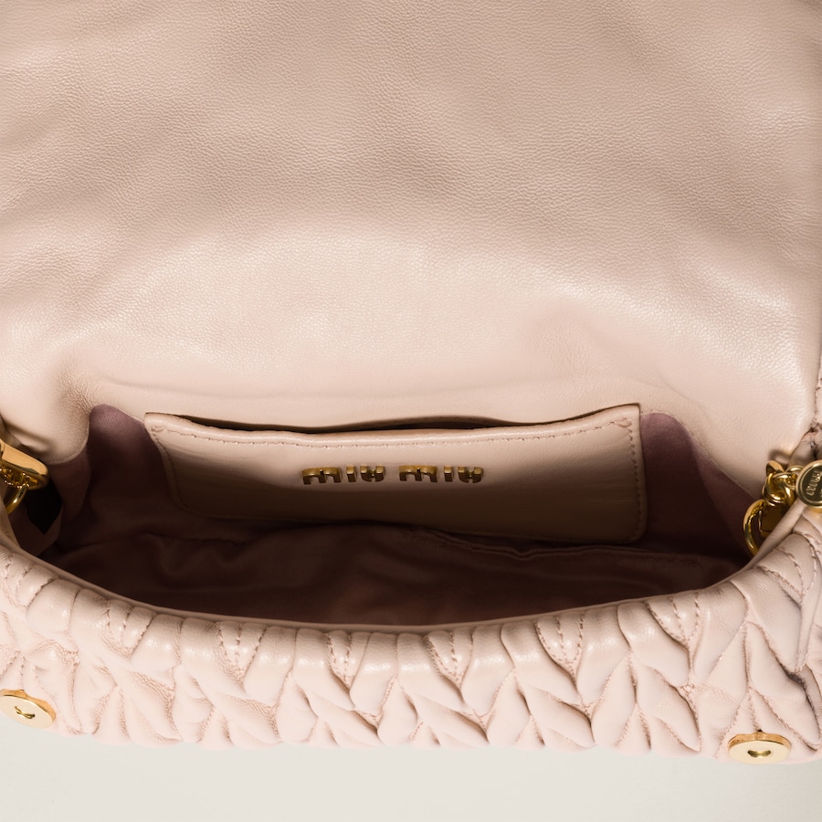 MIUMIU Nappa leather Bijou Rhinestone 2-Way Shoulder Bag Clutch bag RP0197 Pink Lavender main image 1