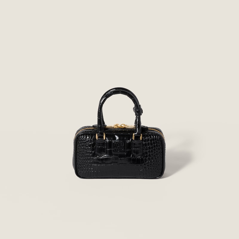 Mini Arcadie bag in Crocodile embossed leather