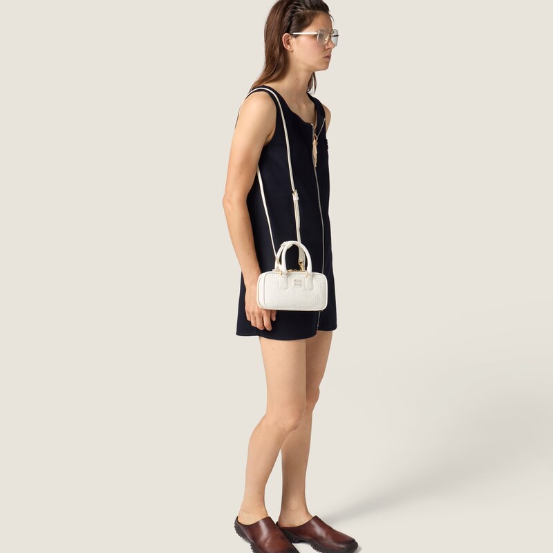 Mini borsa Arcadie in pelle goffrata motivo coccodrillo