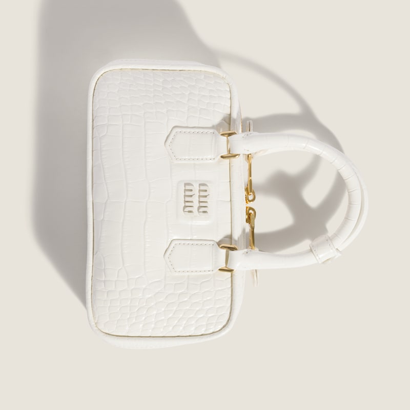 Mini borsa Arcadie in pelle goffrata motivo coccodrillo