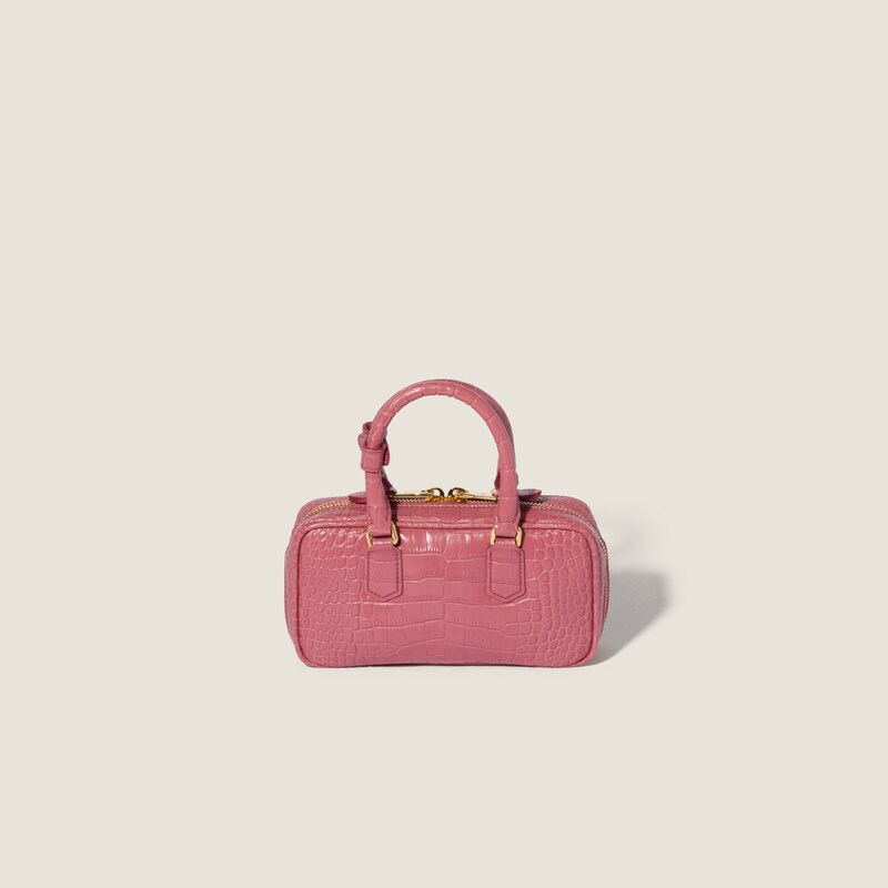 Mini borsa Arcadie in pelle goffrata motivo coccodrillo
