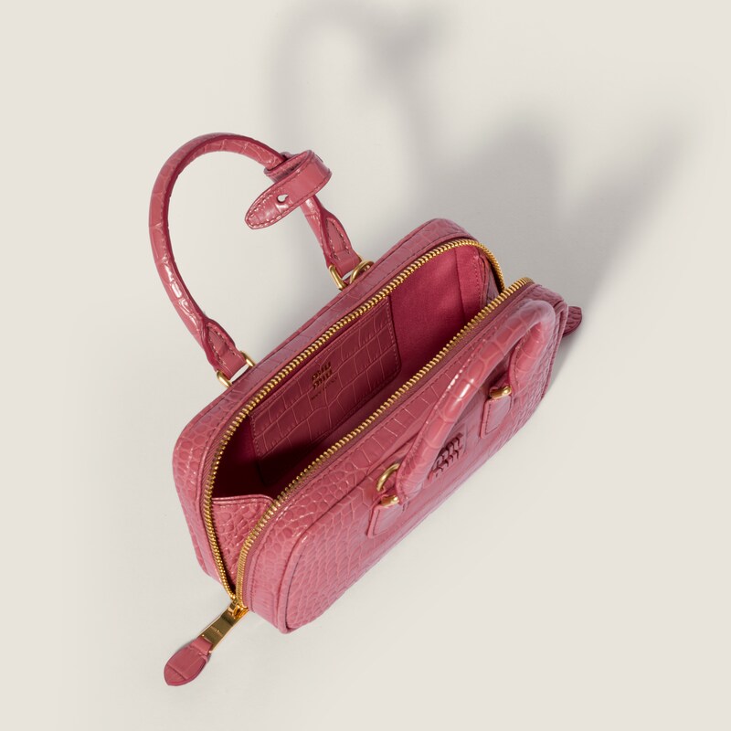 Mini borsa Arcadie in pelle goffrata motivo coccodrillo