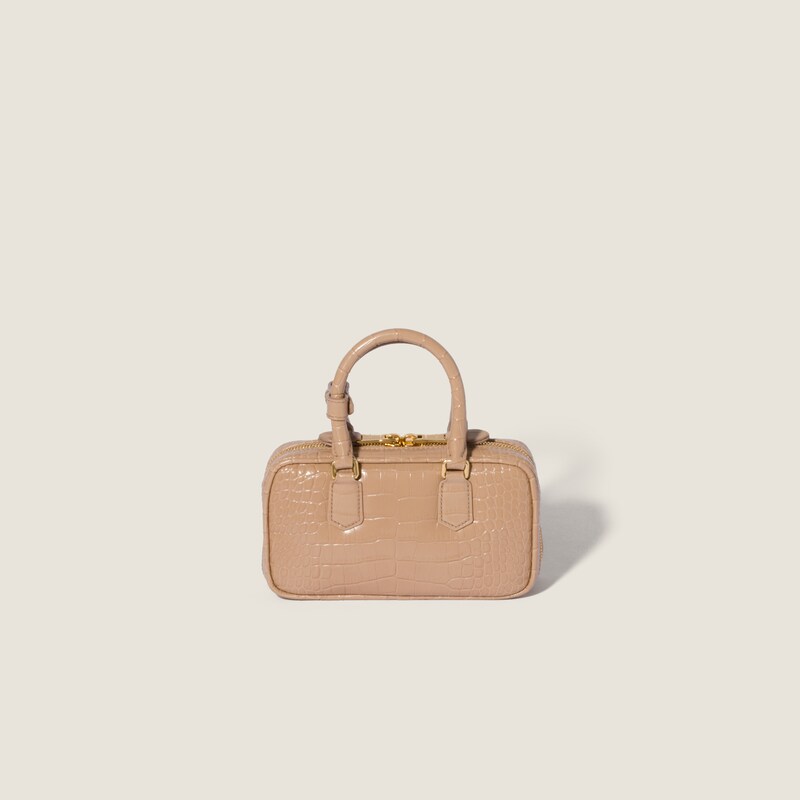 Mini borsa Arcadie in pelle goffrata motivo coccodrillo