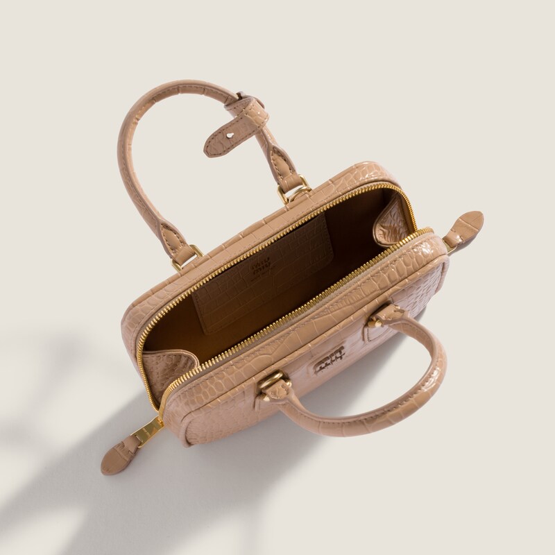 Mini borsa Arcadie in pelle goffrata motivo coccodrillo
