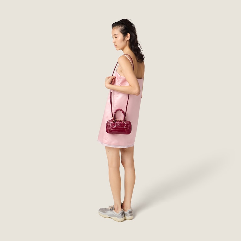 Mini Arcadie bag in Crocodile embossed leather