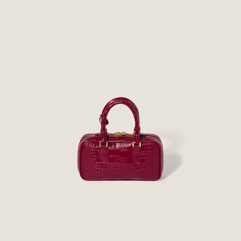Mini borsa Arcadie in pelle goffrata motivo coccodrillo