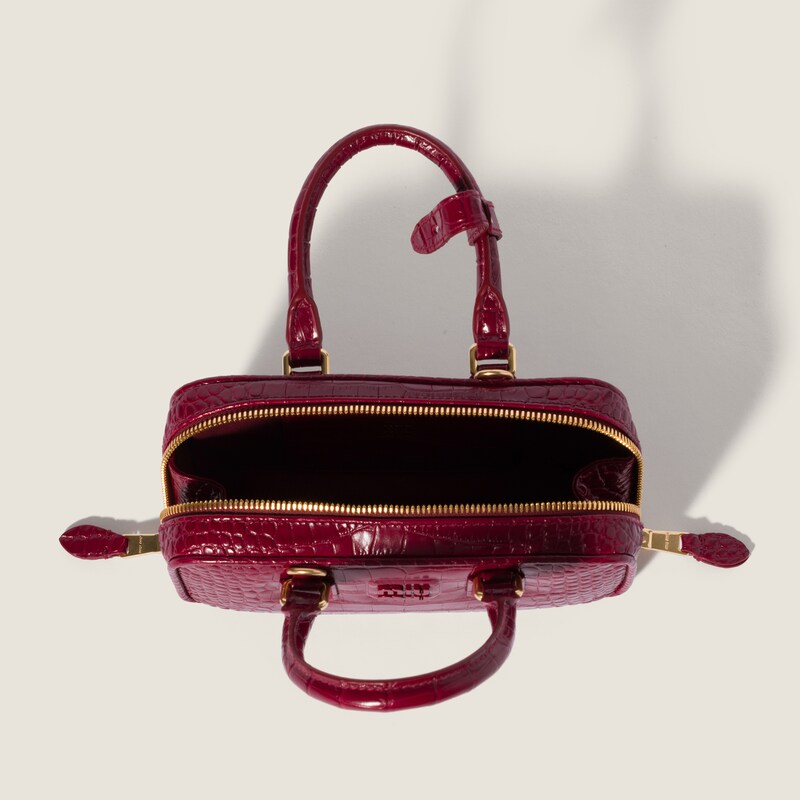 Mini borsa Arcadie in pelle goffrata motivo coccodrillo