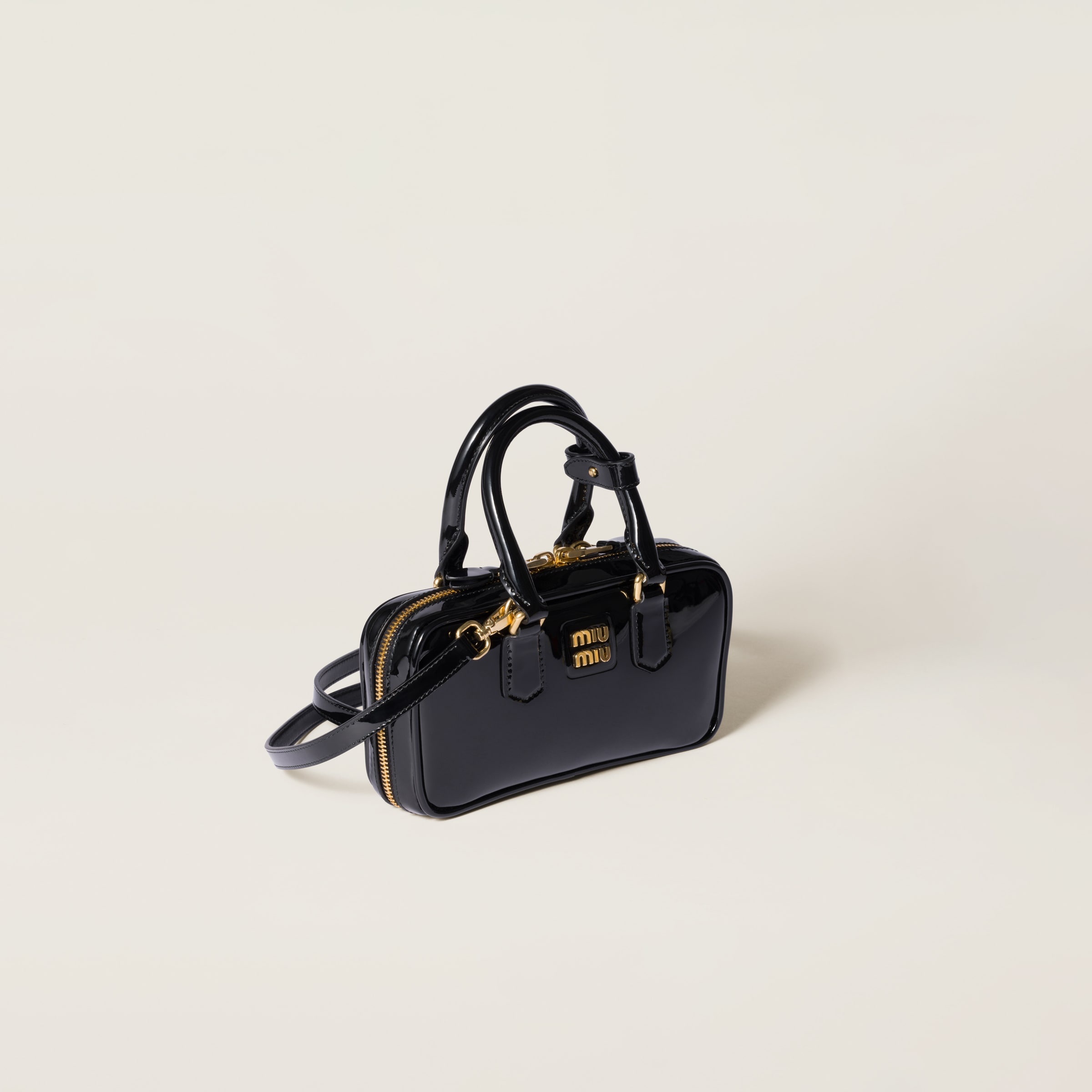 MIU MIU ARCADIE PATENT LEATHER MINI-BAG