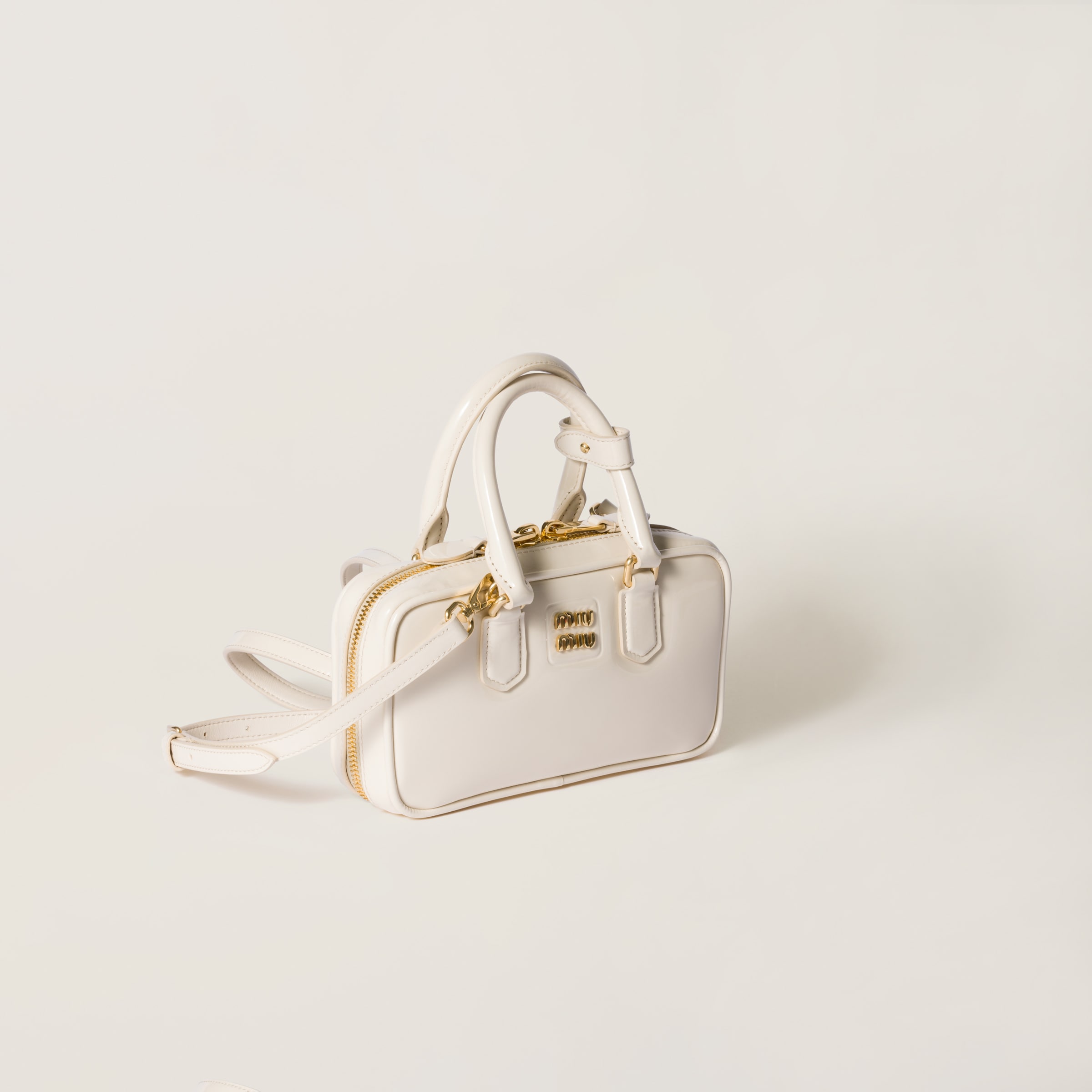 MIU MIU ARCADIE PATENT LEATHER MINI-BAG