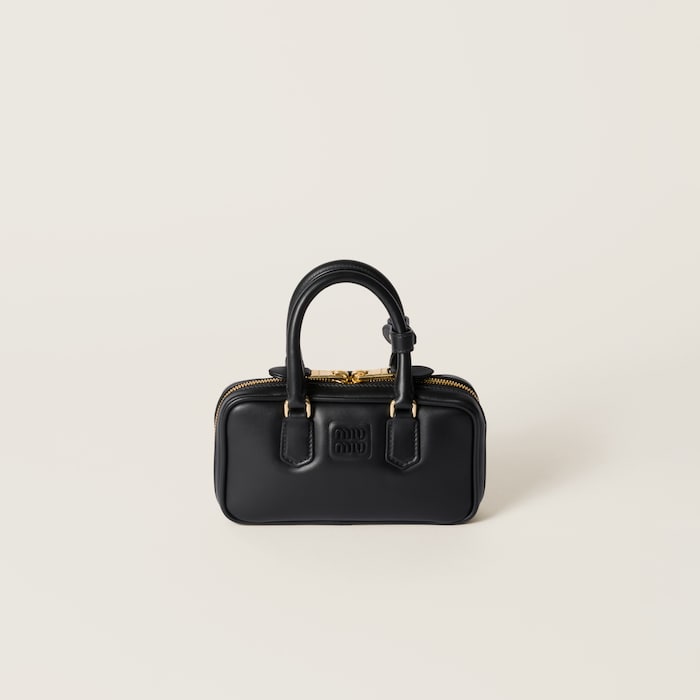 ブラック アルカディ レザー ミニバッグ | Miu Miu