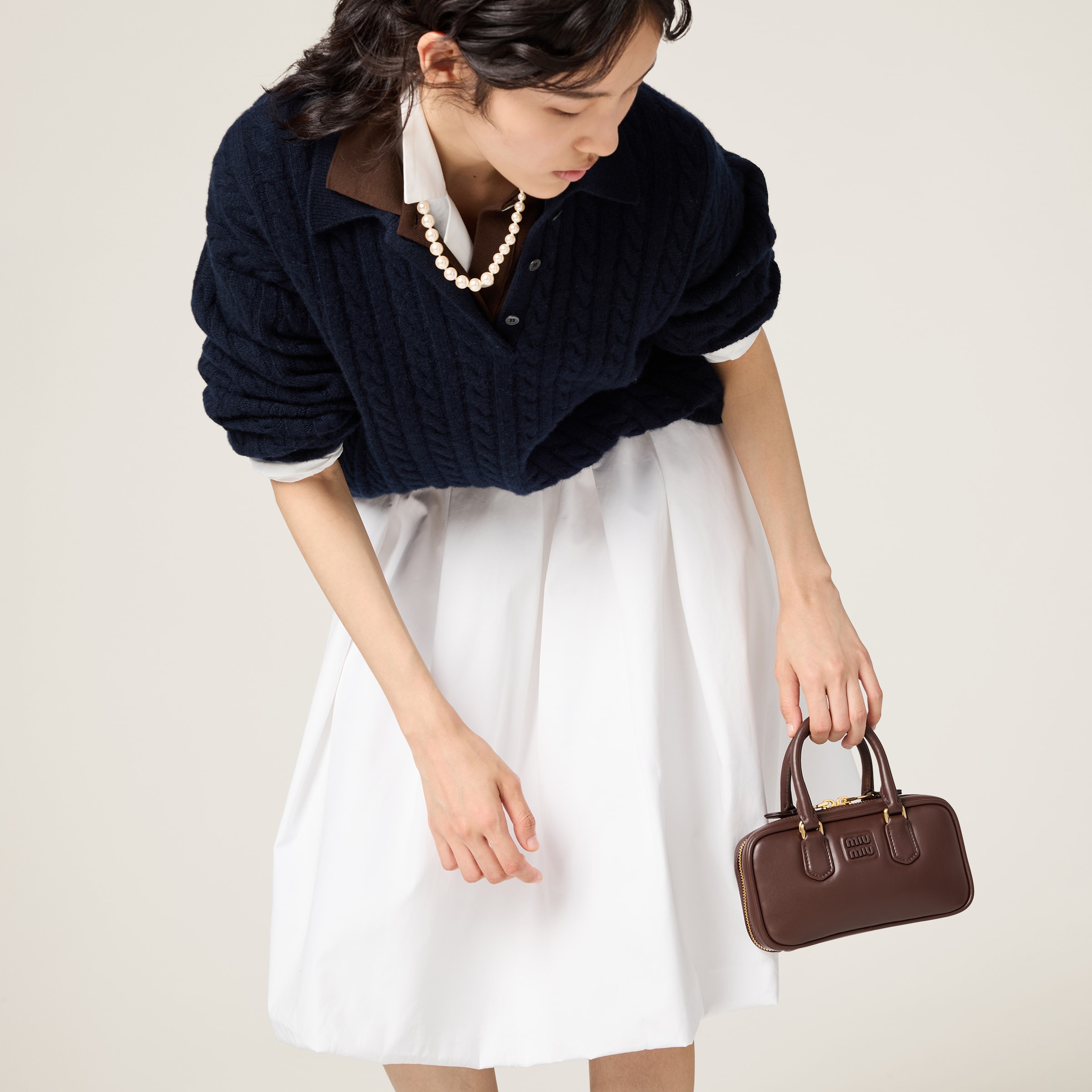 Briarwood Arcadie Leather Mini-bag | Miu Miu - United States