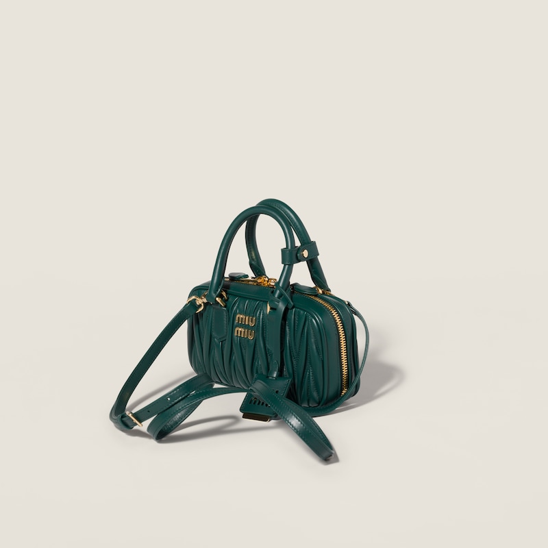 حقيبة Arcadie صغيرة من جلد نابا ماتلاسي