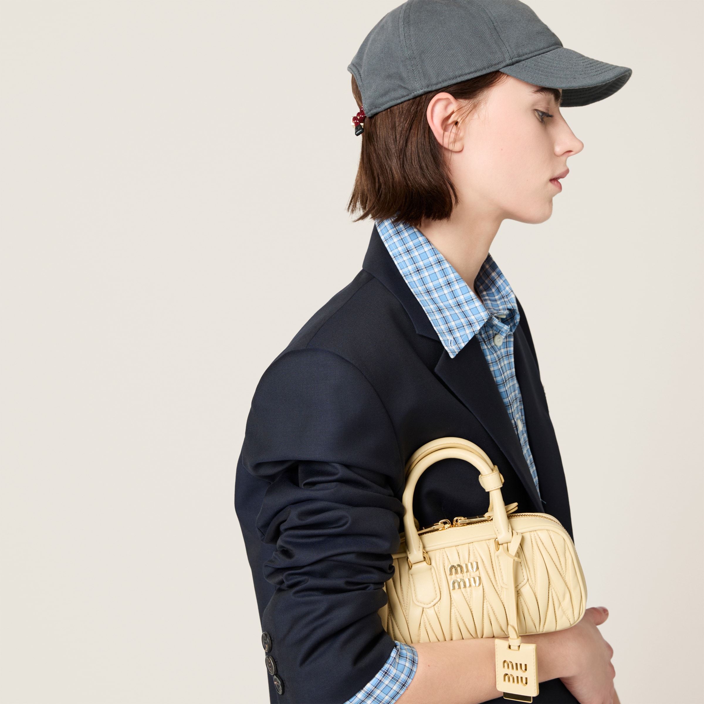 ハンドバッグ MIU MIU 5BP088_AN88_F0118 ARCADIE MATELASSE NAPPA BAG Soy Green Arcadie Matelassé Nappa Leather Mini-bag | Miu Miu