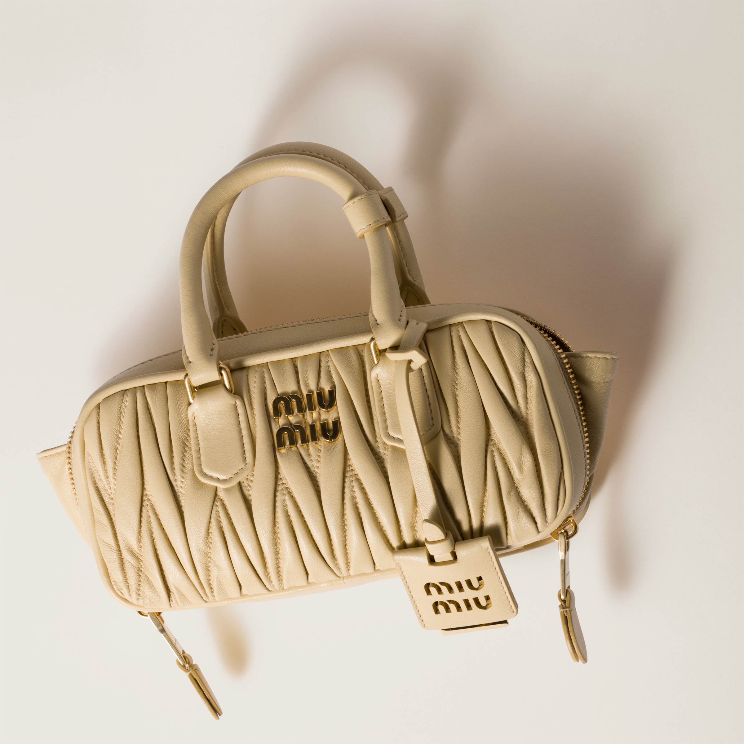 ショルダーバッグ・ポシェット MiuMiu | Small Arcadie matelasse nappa leather bag 5BB123 Black Arcadie Matelassé Nappa Leather Bag | Miu Miu