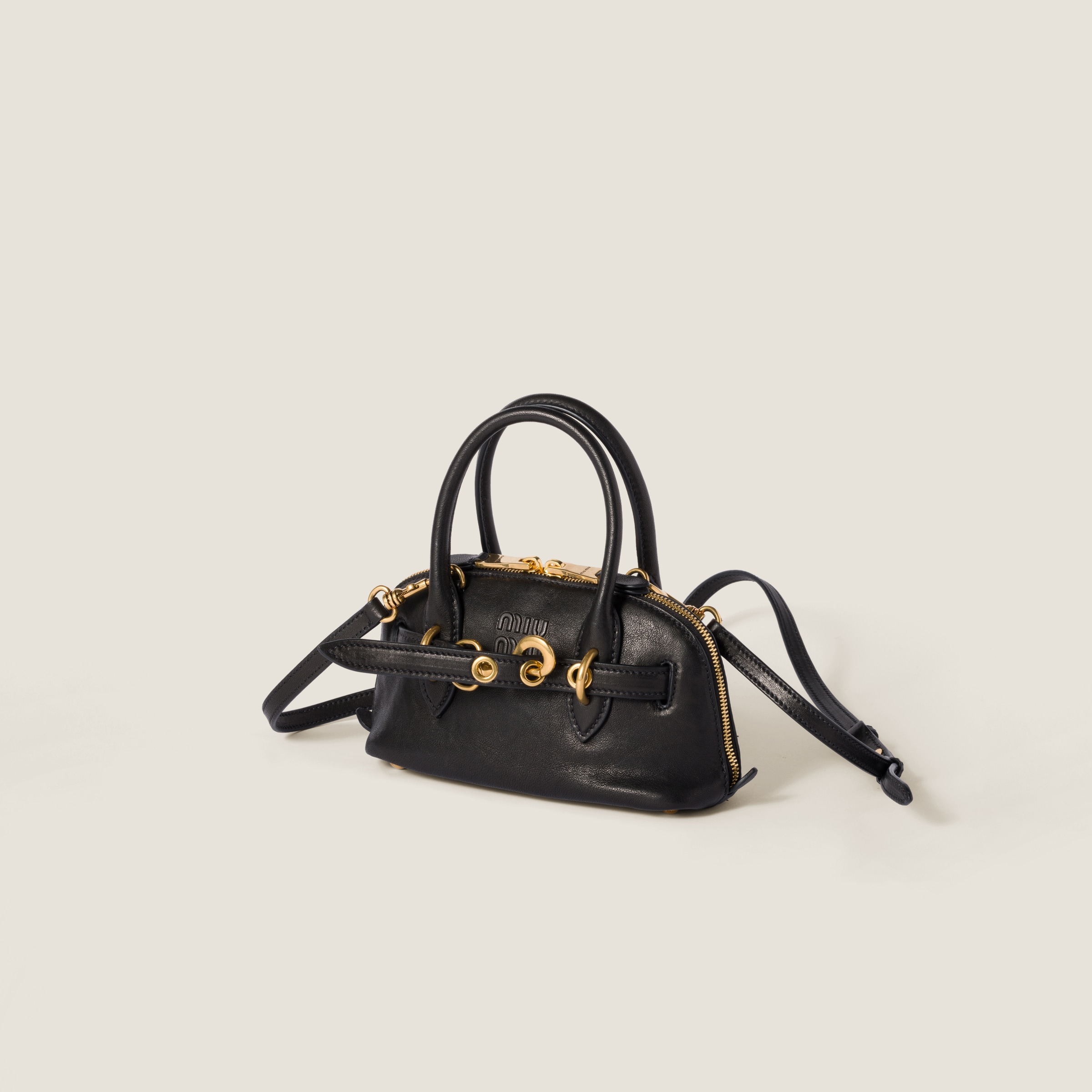 MIUMIU アバンチュール ナッパレザー トップハンドルバッグ