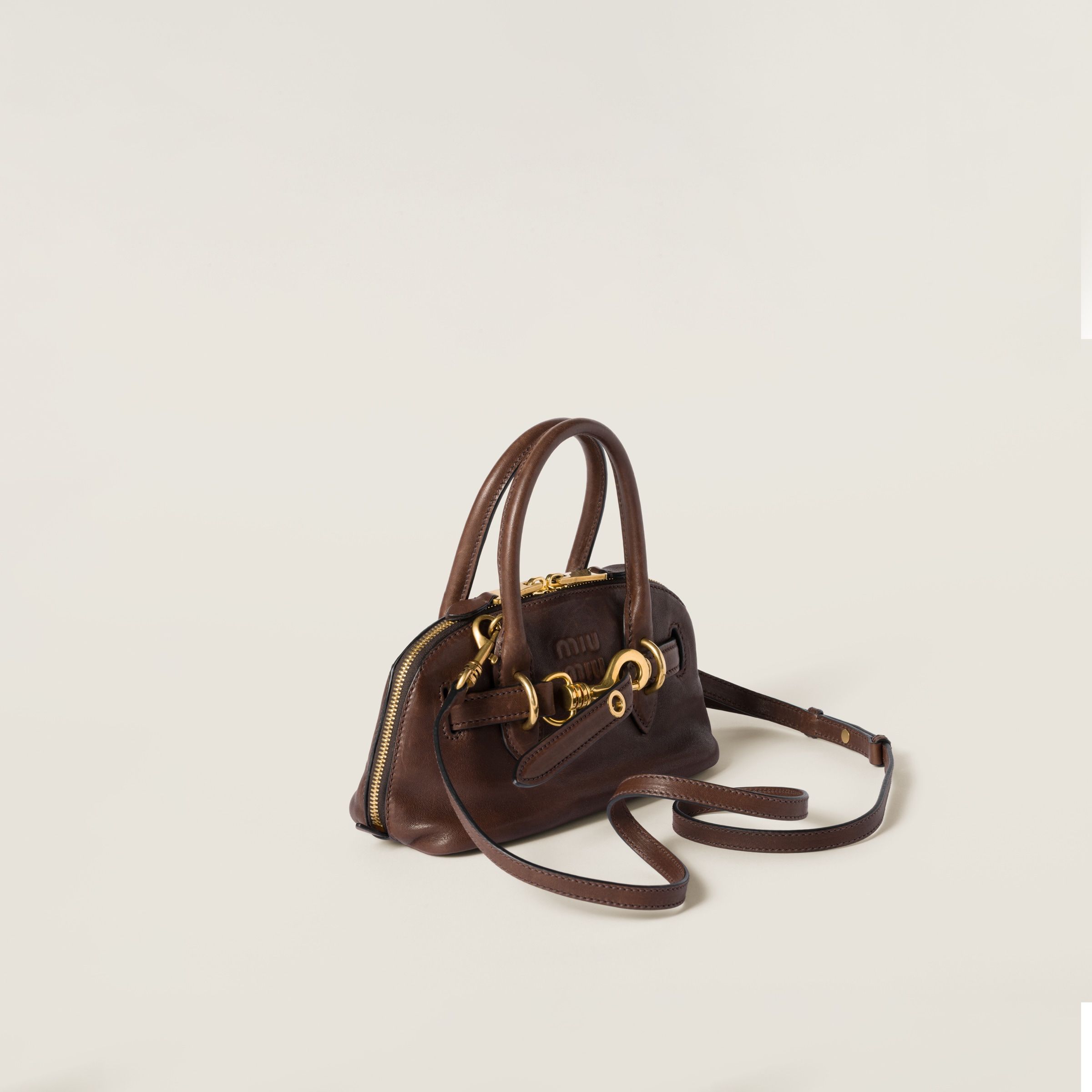 【日本入手困難】Aventure mini nappa leather bag Briarwood Aventure Mini Nappa Leather Bag | Miu Miu