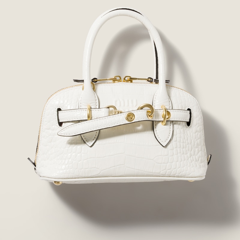 Aventure crocodile embossed calfskin mini-bag