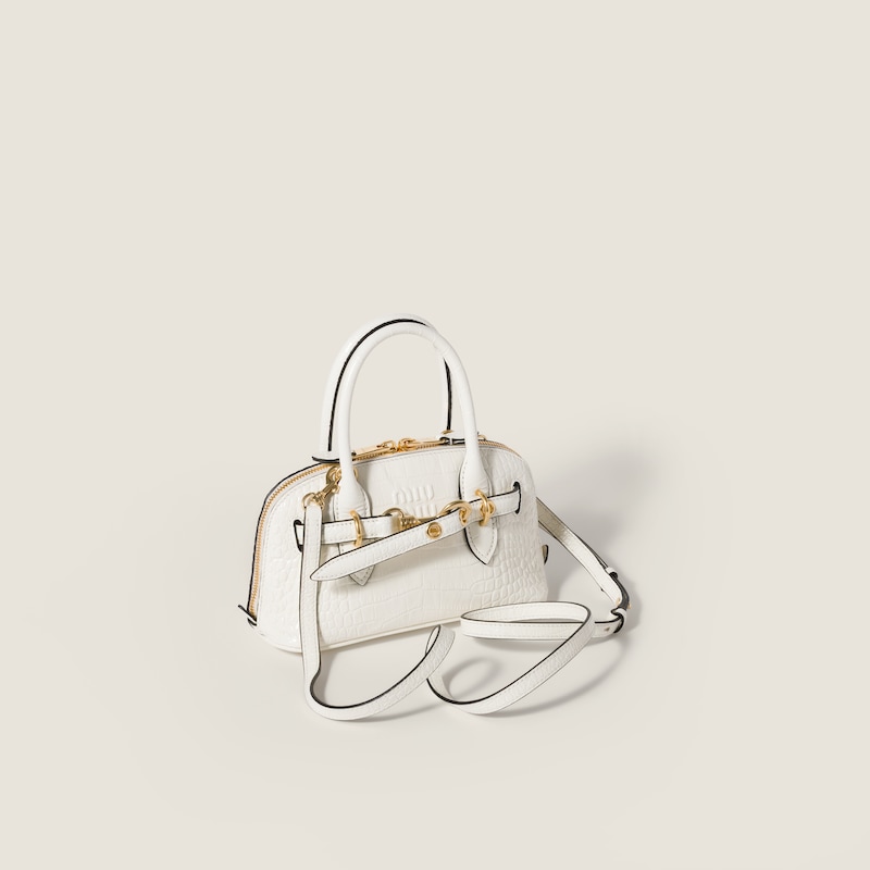 Aventure crocodile embossed calfskin mini-bag
