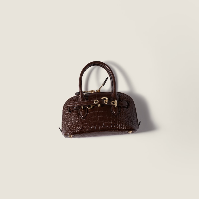Aventure crocodile embossed calfskin mini-bag
