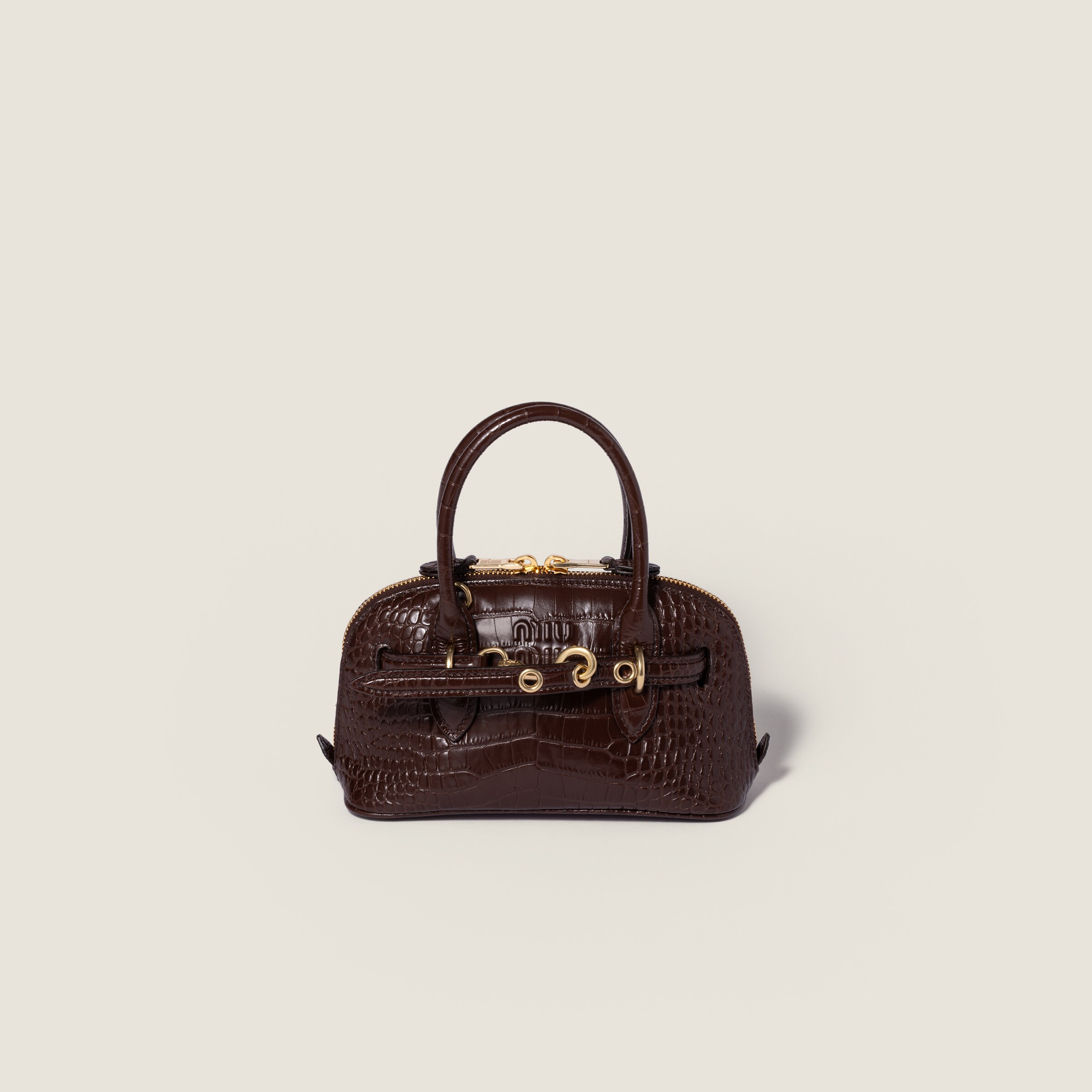 Aventure crocodile embossed calfskin mini-bag by Miu Miu