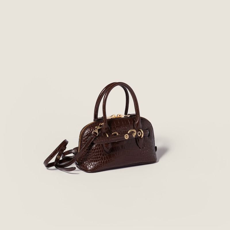 Aventure crocodile embossed calfskin mini-bag