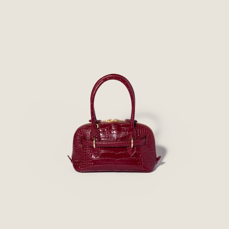 Mini Aventure bag in Crocodile embossed leather