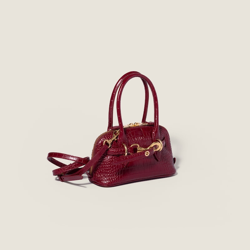 Mini Aventure bag in Crocodile embossed leather