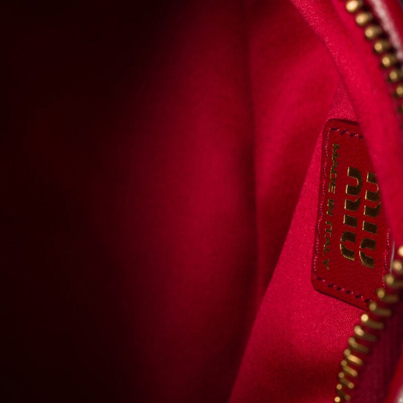 Matelassé nappa leather pouch