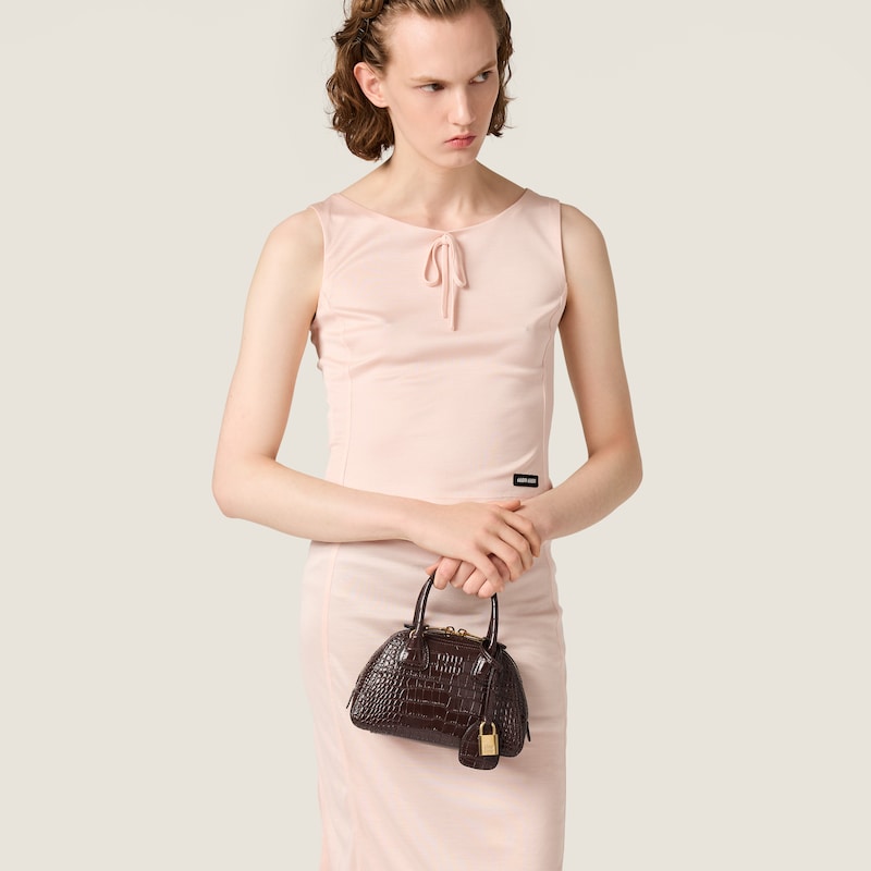 Vivant crocodile embossed calfskin mini-bag