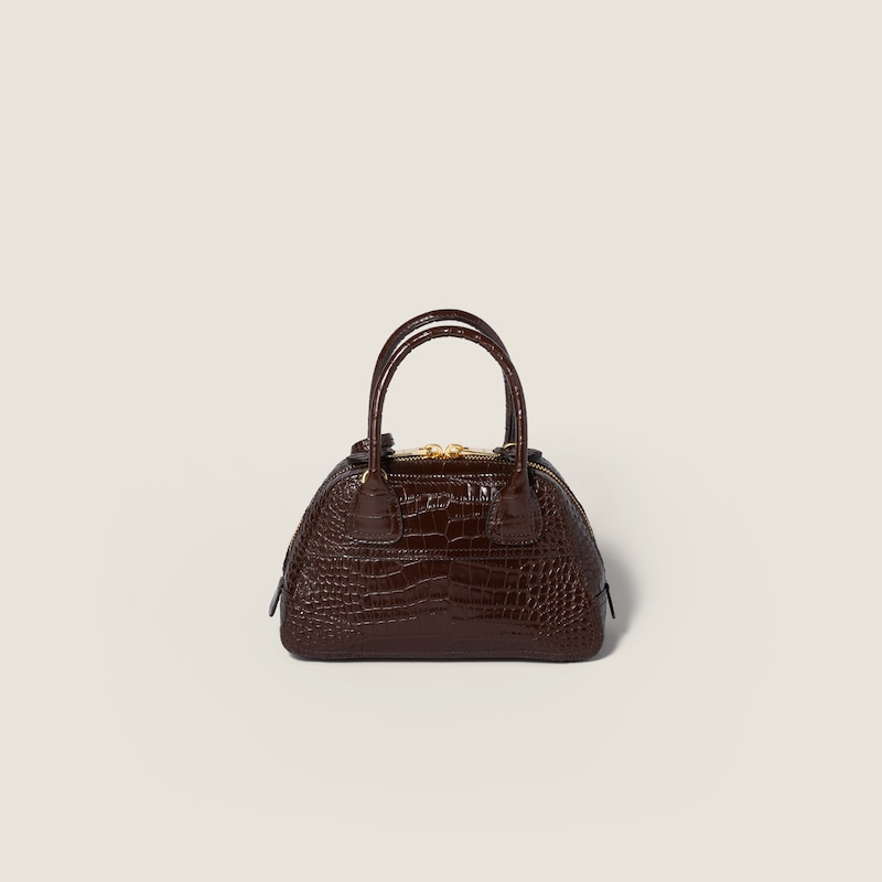 Vivant crocodile embossed calfskin mini-bag