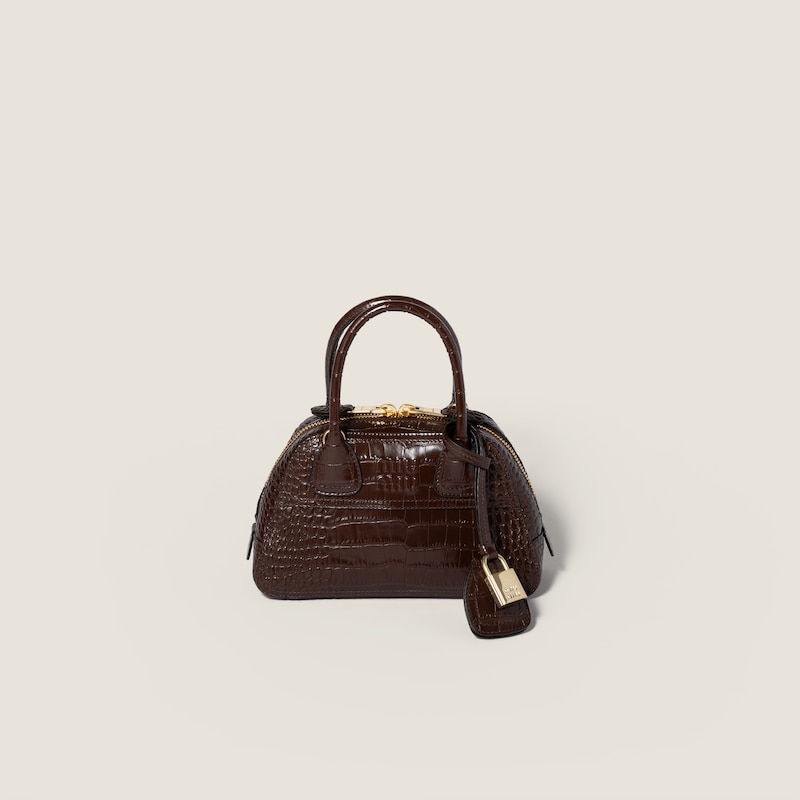 Mini sac Vivant en cuir embossé croco