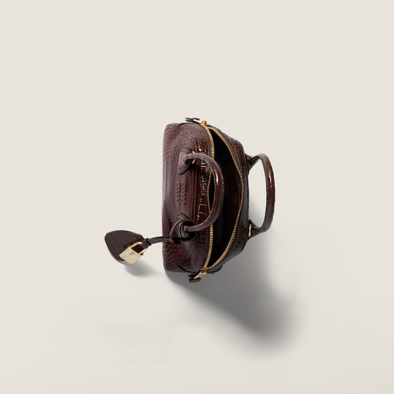 Vivant crocodile embossed calfskin mini-bag