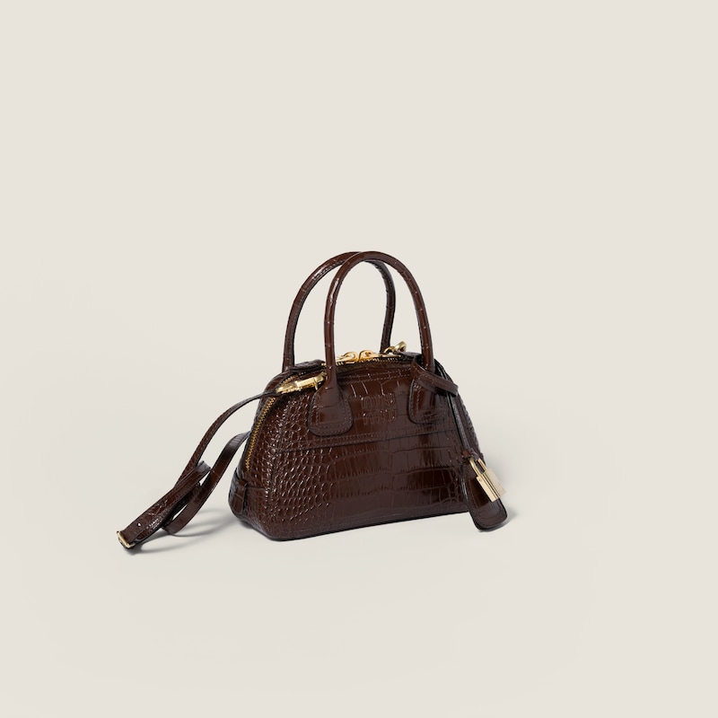 Vivant crocodile embossed calfskin mini-bag