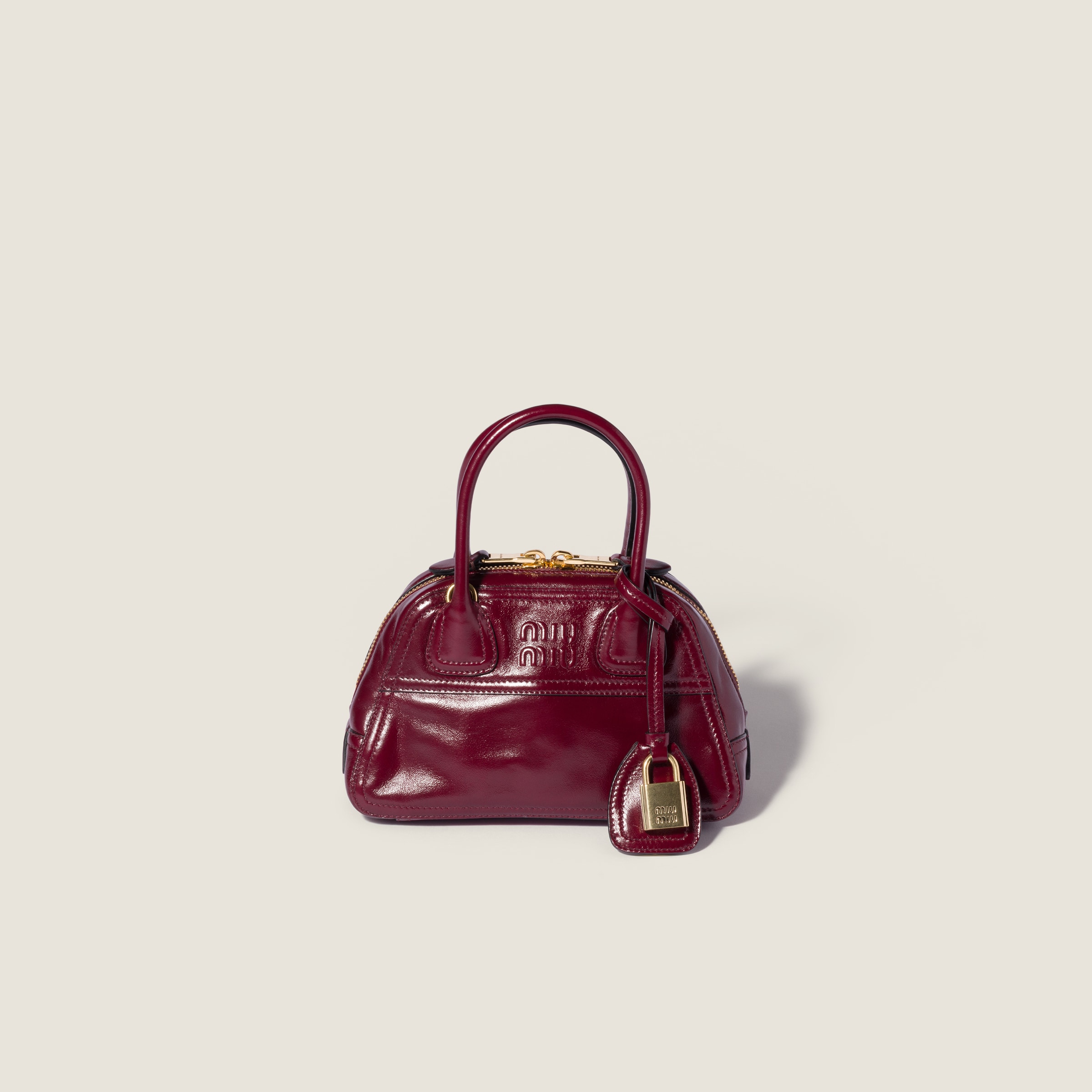 Miu Miu Vivant shiny leather mini-bag